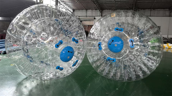 توپ غلتان زربینگ همستر دیوانه انسانی PVC TPU 2.5 متری، توپ زرب بادی برای کودکان و بزرگسالان