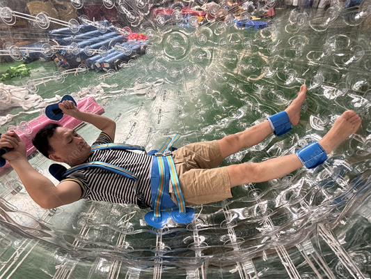 توپ غلتان زربینگ همستر دیوانه انسانی PVC TPU 2.5 متری، توپ زرب بادی برای کودکان و بزرگسالان