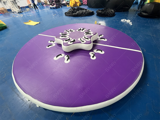 لوله گرد پی وی سی بافتنی بنفش اسباب بازی های آبی بادی برای استخرها و دریاچه ها