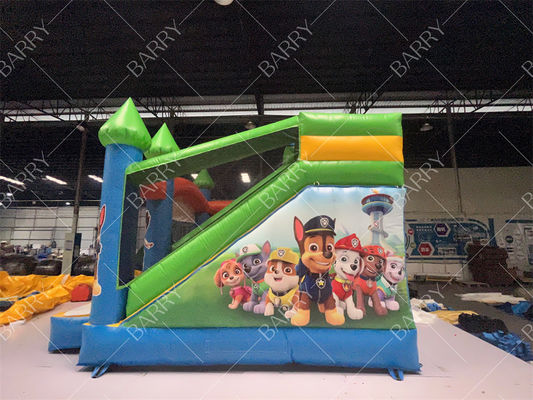 Commercial Patrol Paw Inflatable Bouncer Dog Unisex Outdoor Game Inflatable Bounce House With Slide For Kids