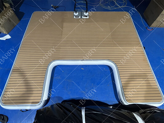 3m Drop Stitch Yacht Pontoon برای ساحل و دریاچه پلت فرم پرتابی شناور