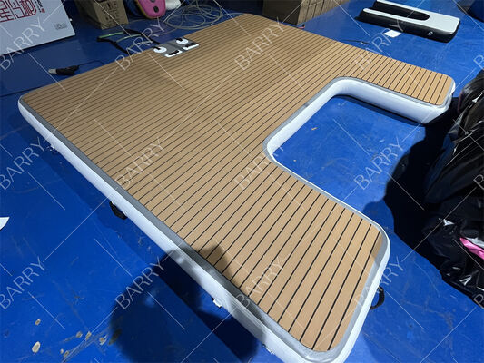 3m Drop Stitch Yacht Pontoon برای ساحل و دریاچه پلت فرم پرتابی شناور