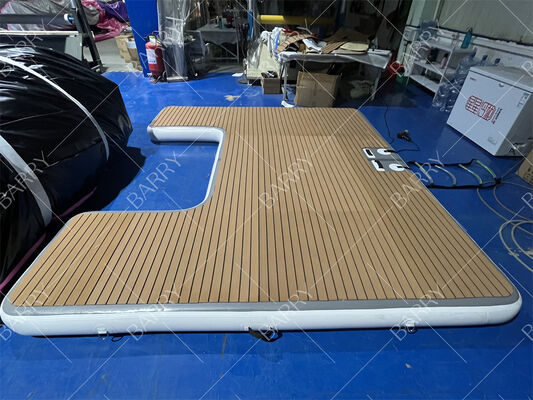 3m Drop Stitch Yacht Pontoon برای ساحل و دریاچه پلت فرم پرتابی شناور