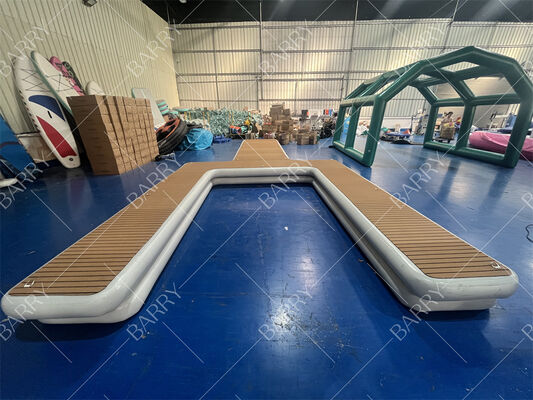 Water Floating Island Jetski Dock Inflatable Y Pontoon Motor Boat Dock Platform