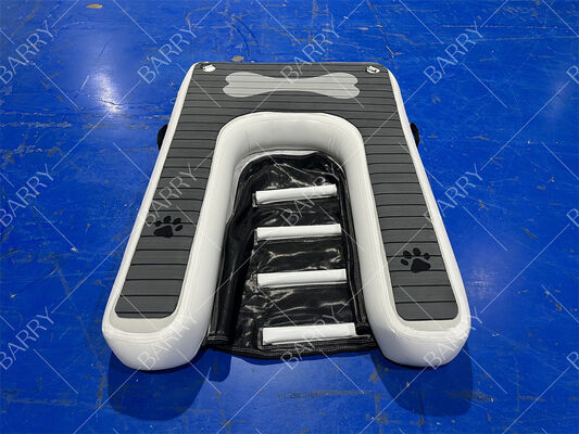 رمپ سگ بادی تاشو سکوی حیوانات خانگی شناور در آب با EVA ضد لغزش