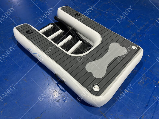 رمپ سگ بادی تاشو سکوی حیوانات خانگی شناور در آب با EVA ضد لغزش