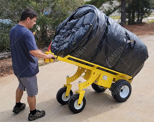 دالی دستی برقی 4 چرخ سنگین با وینچ برای بلند کردن ترامپولین های بادی