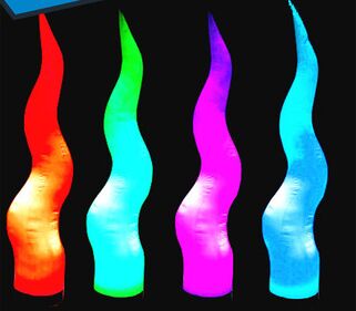 لوله Sex 8 Led Lighing ستون بادی تغییر رنگ برای Diaplay
