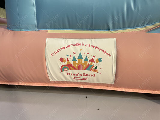 پرنسس صورتی و آبی قلعه پستل خانه پرتابی پرتابی با اسلاید