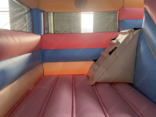 پرنسس صورتی و آبی قلعه پستل خانه پرتابی پرتابی با اسلاید