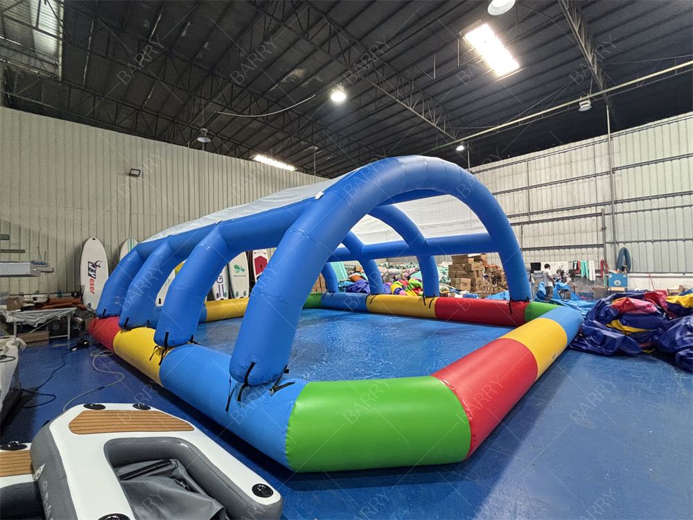 استخر شنا قابل باد بچه ها با پوشش 10x8x3.5ft PVC