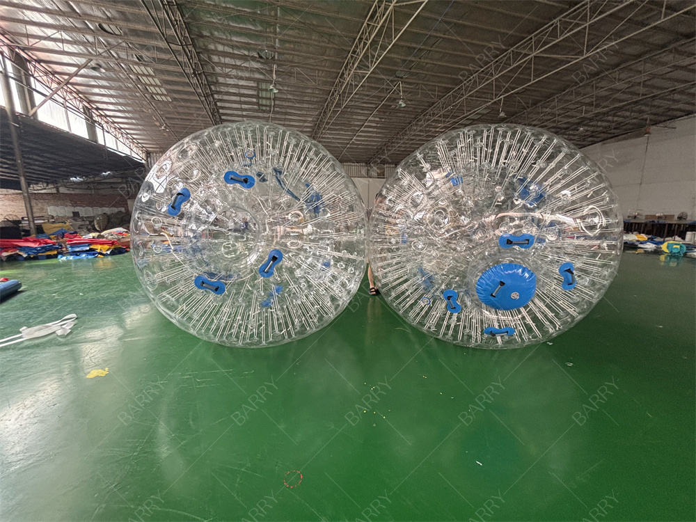 توپ غلتان زربینگ همستر دیوانه انسانی PVC TPU 2.5 متری، توپ زرب بادی برای کودکان و بزرگسالان