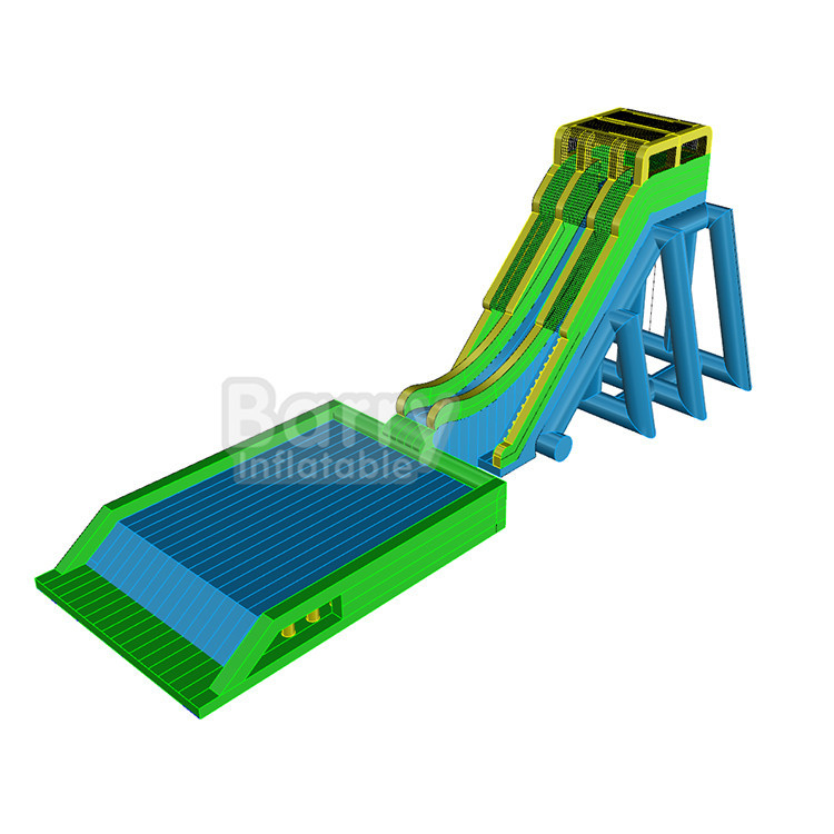 رویداد Tall Drop PVC Water Slide با پلت فرم کیسه هوا سرسره پرنده بادی