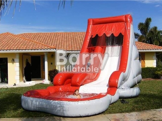 قرمز و سفید Big Kid Blow Up Slides Water بادی ضد شعله
