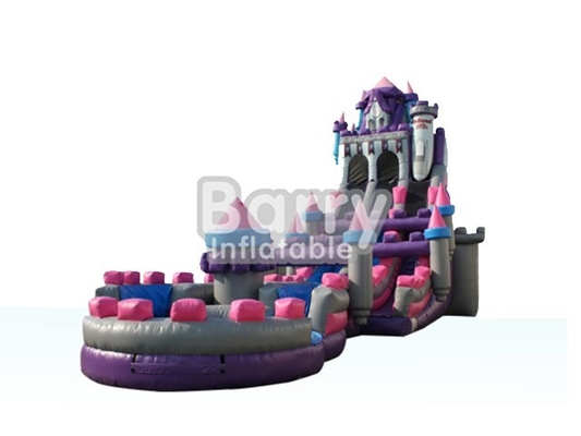 BSCI Princess Castle سرسره های آبی بادی بنفش صورتی خاکستری رنگ
