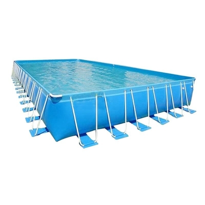 استخر آب قابل حمل EN71 0.9 میلی متری PVC با چارچوب فلزی مستطیلی استخر شنا
