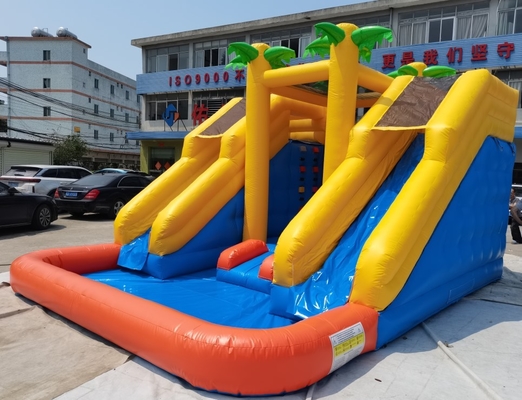 راه اندازی آسان سرسره های آبی بادی PVC Commercail با استخر EN14960