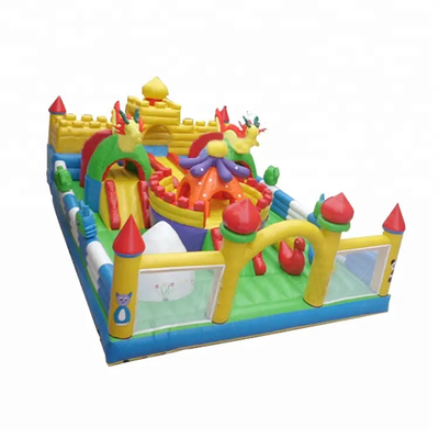 0.55 میلی متر Plato Bouncy Castle House For Children در فضای باز قلعه زمین بازی بادی