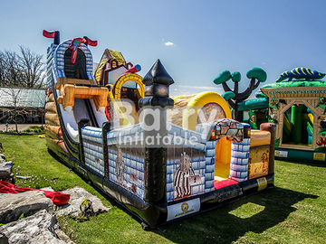 پادشاهی تجاری دزدان دریایی Slide Inflatable منفجر کردن دوره مانع با Bouncer