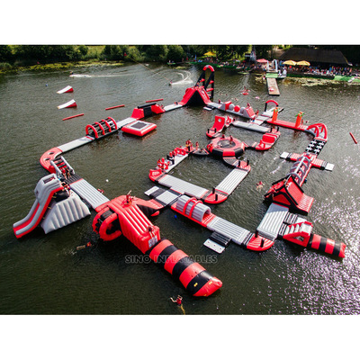 0.9 میلی متر PVC Commercia Inflatable Big Blast Water Park پارک آبی بادی در فضای باز