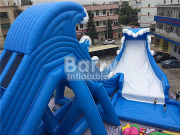 موج آبی 36 * 20 * 15m غواص بادی بادی با استخر CE / UL دمنده