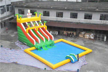 Superman Superman Air Suplement Inflatable Aqua Park با اسلاید برای تفریح