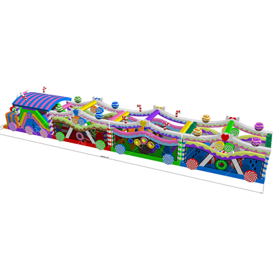 Outdoor Sport Games Large Bounce House Castle Obstacle Course For Adults