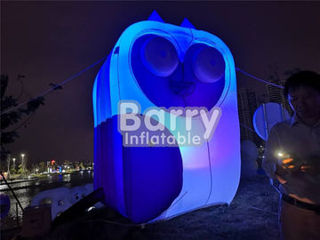 تبلیغات تبلیغاتی Inflatable / حیوانات جغد انفجار کارتون برای نورپردازی