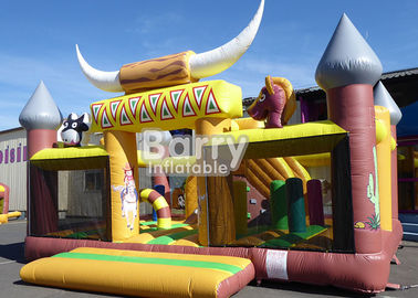 کودکان و نوجوانان پاکسازی خانه تم غرب خانه Inflatable کودک نو پا با اسلاید