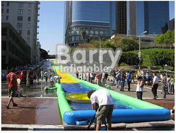 اسلایدهای آب بادی غول پی وی سی PVC Tarpaulin ، Slide N Slide City Party Slip