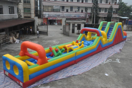 25x3m بادی 5k Run Insane Obstacle Course Game Race Bouncy Castle