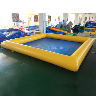 استخر آب قابل حمل برزنت PVC 0.9 میلی متری 4*4 متر زرد و آبی